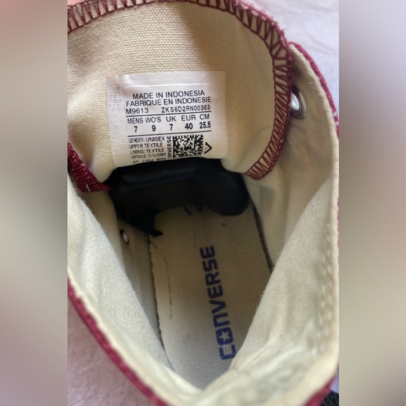 Converse Chuck Taylor All Star Classic High Top Upcycled Cherry Women 9 Men 7 - Picture 12 of 14